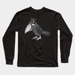 Raven bird crow jackdaw jay hooded crow cute Long Sleeve T-Shirt